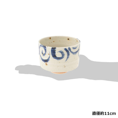 Marui Ceramics Shigaraki Ware Gourd-shaped Matcha Tea Bowl Approximately 11 cm in diameter Cobalt Blue MR-3-4118