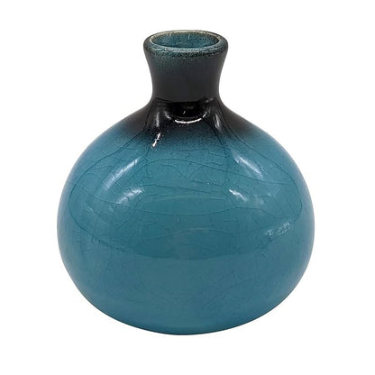 【made in japan】
Mino Yaki Higashiyama Kiln "Turquoise Blue" Mini Vase - Japanese Ceramics Flower Vase for Single Stem Ar