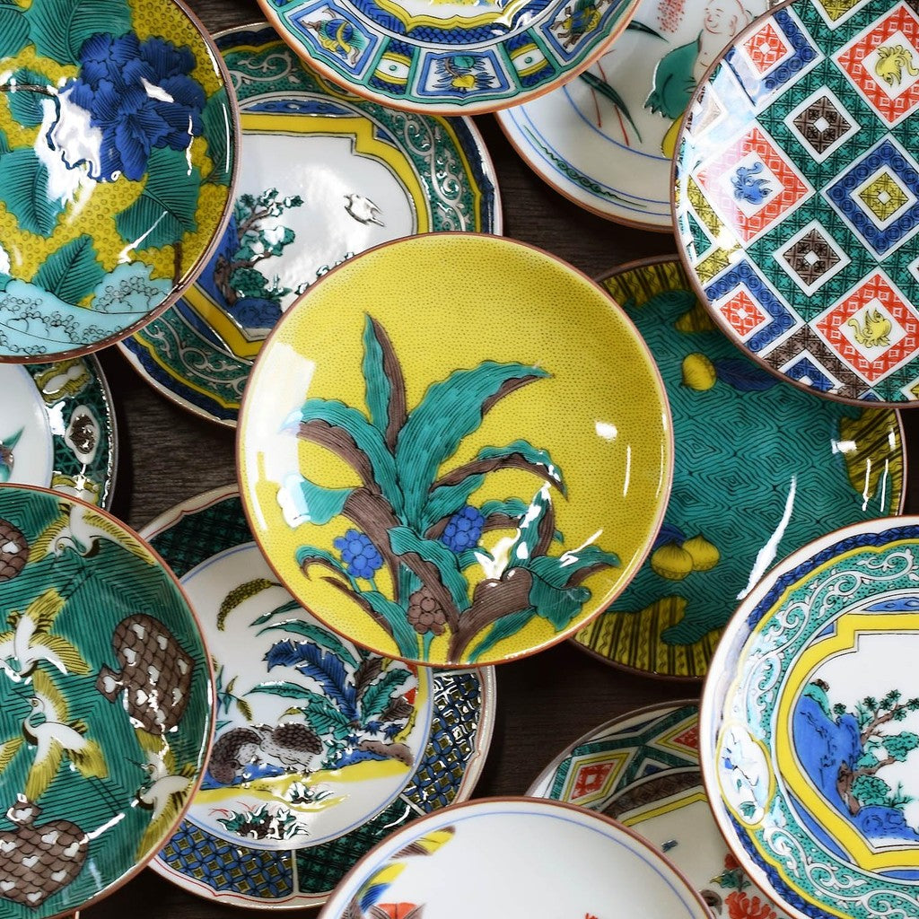 Plate Stylish Kutani Ware Masterpiece Small Plate Yoshidaya Mennen Se Ceramic Side Plate Brand Japanese Tableware