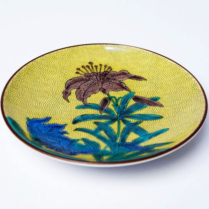Plate Stylish Kutani Ware Masterpiece Mamezara Yoshidaya Yurizu Pottery Small Plate Serving Plate Brand Japanese Tableware