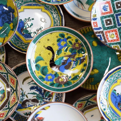 Plate Stylish Kutani Ware Masterpiece Bean Dish Yoshidaya Sojaku Design Pottery Small Plate Serving Plate Brand Japanese Tableware