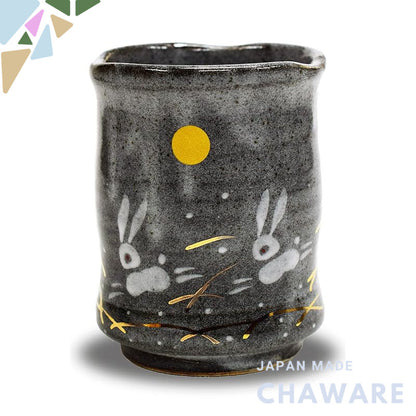 "Waza no Kura Stylish Kutani Ware Tea Cup Hane Usagi Large Tea Bowl Ceramic Brand Japanese Tableware Made in Japan"