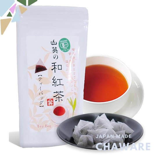 Japanese Black Tea Tea Bags Organic Sugar-Free Shizuoka Produced Kakegawa Produced 2g × 20 Bags Tetra Triangle SanEi