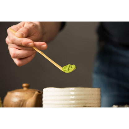 LONNEA Bamboo Tea Scoop, Bamboo Tea Utensil, Bamboo Chashaku, Teaspoon for Matcha, Powder Scoop, Made from Natural Bamboo, Tea Ware, Matcha Scoop, Tea Ceremony Accessories (Set of 2)