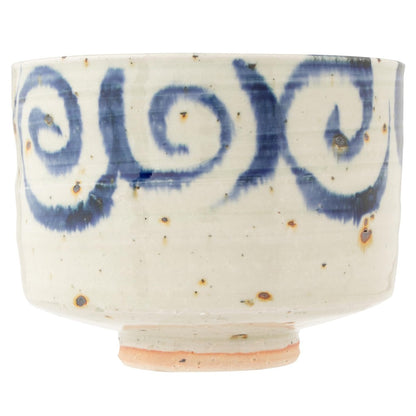 Marui Ceramics Shigaraki Ware Gourd-shaped Matcha Tea Bowl Approximately 11 cm in diameter Cobalt Blue MR-3-4118