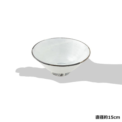 Marui Seito Shigaraki Ware Hechimon Matcha Bowl Kohiki Iron Speckle White 15cm MR-3-4116 Made in Japan