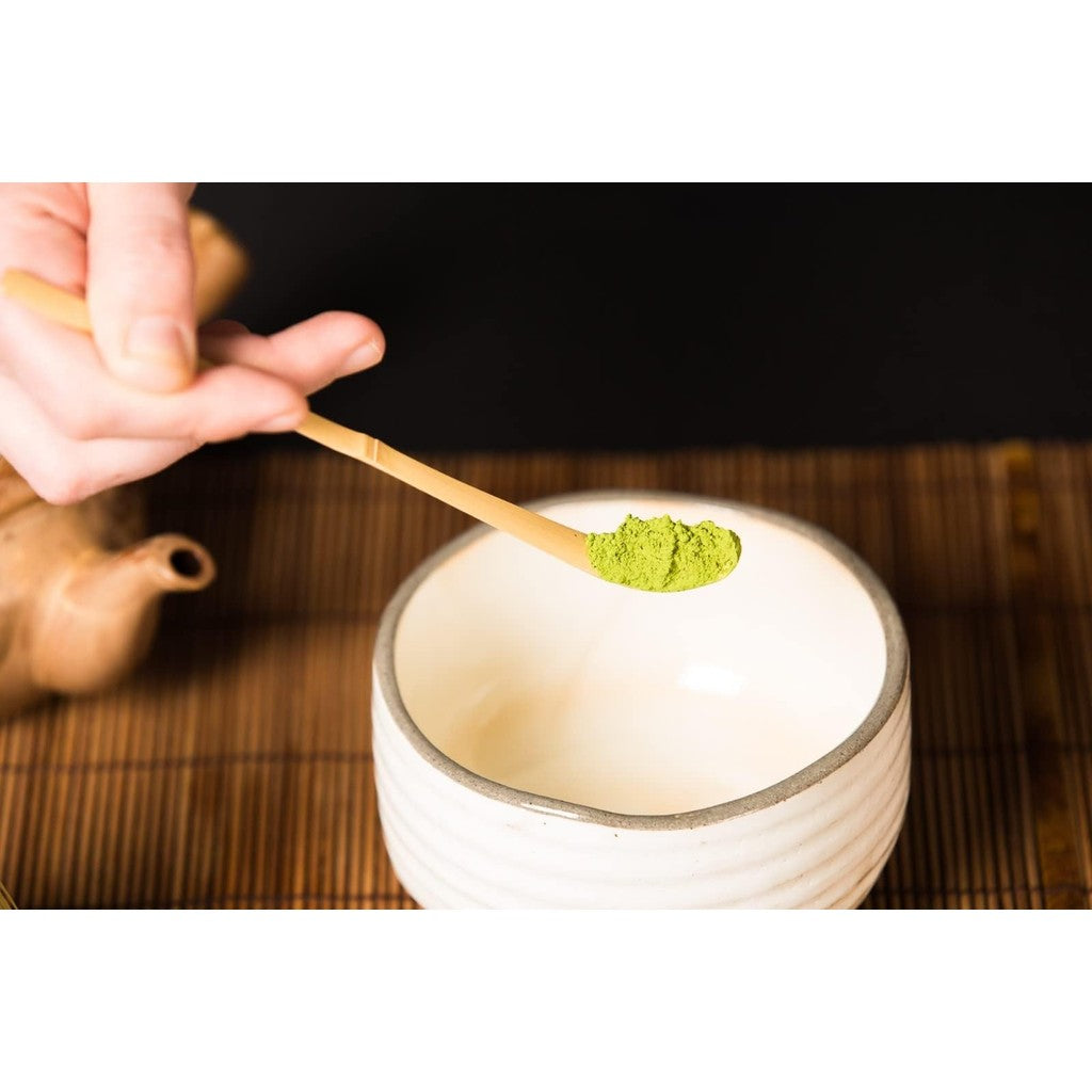 LONNEA Bamboo Tea Scoop, Bamboo Tea Utensil, Bamboo Chashaku, Teaspoon for Matcha, Powder Scoop, Made from Natural Bamboo, Tea Ware, Matcha Scoop, Tea Ceremony Accessories (Set of 2)
