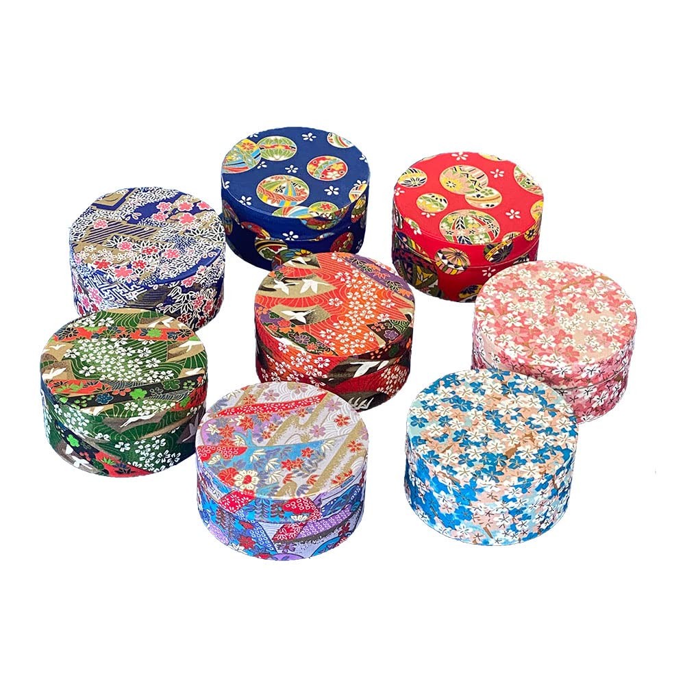 Tea Souvenir Mini Gift Yame Tea Sencha (2 Bottles) in Washi Paper Can MK-18 Yame Tea Village