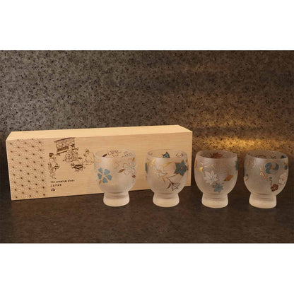 ADERIA Premium Japanese Sake Glass Set - Seasonal Collection (145ml) - Made in Japan