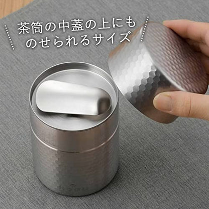 KOGU Tea Tools Tea Spoon Tea Mi [Made in Japan] Small, Compact, Fits in Small Tea Canister, Stainless Steel with Matte Finish, Dishwasher Safe, for Tea Leaves, Black Tea, Tsubame Sanjo, 44111, Gift for Birthdays, Anniversaries, Mother's Day, Shimojima Kip