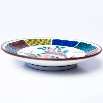 九谷焼 花鳥絵変り小皿揃