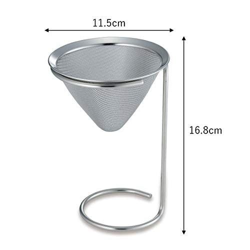 KOGU Tea Dripper & Stand [Made in Japan] - Enjoy the aroma of tea, coffee, and broth with this stainless steel dripper from Tsubame Sanjo. Model 40619. Perfect for gifts, including birthdays, anniversaries, and Mother's Day. By Shimomura Kihan.