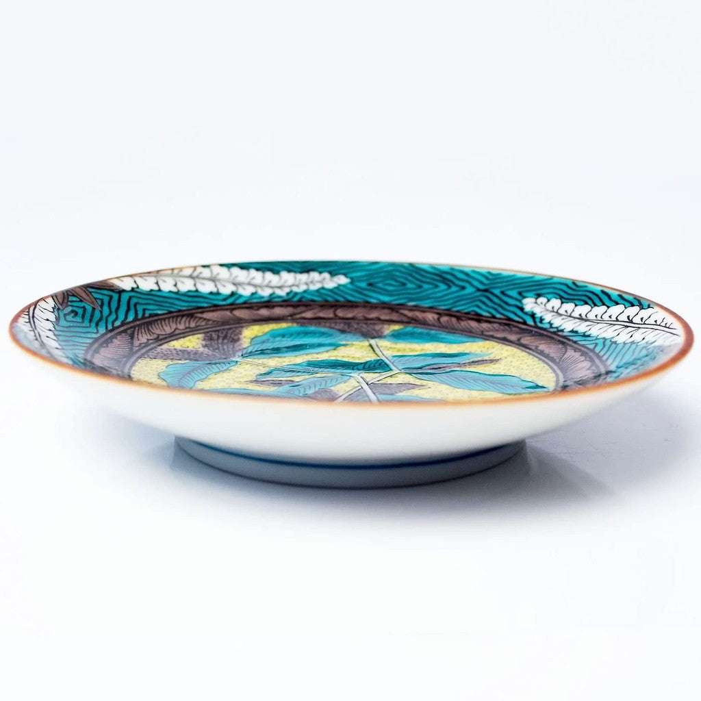Plate Stylish Kutani Ware Masterpiece Small Plate Old Kutani Seito Wisteria Pattern Floral Design Small Dish Serving Plate Brand Japanese Tableware