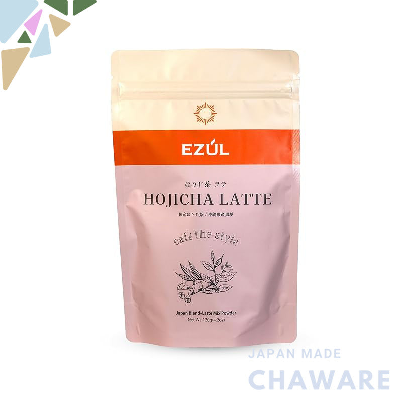 EZUL Hojicha Latte 120g [Easy with Water! Tea Powder] Domestic Hojicha, 100% Okinawan Black Sugar, No Added Fragrance, N