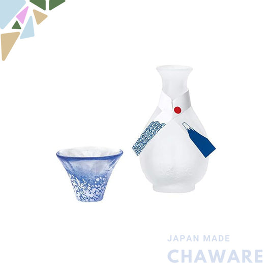 [Made in Japan] Lucky Cup Mount Fuji Sake Cup and Tokkuri Set in Gift Box (Cup Capacity: 35ml, Tokkuri Capacity: 175ml) 
