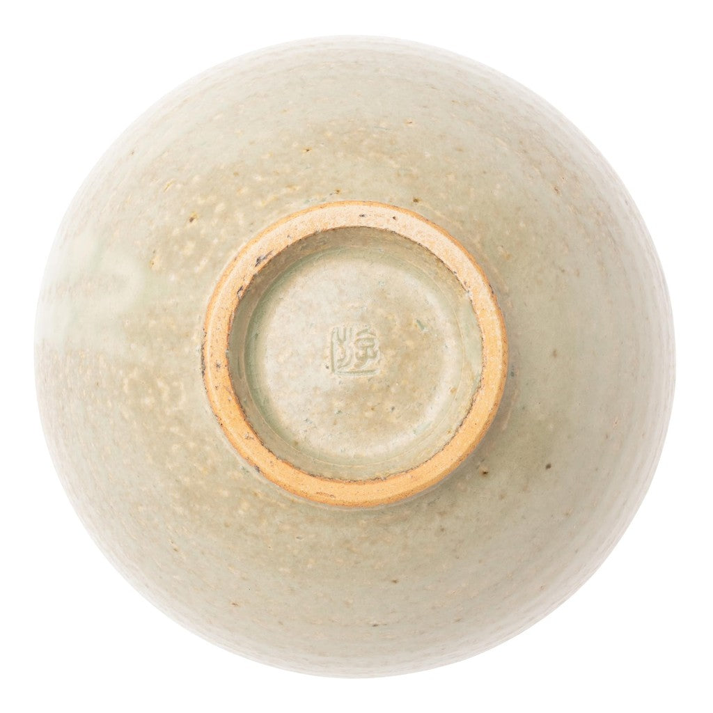Marui Seito Shigaraki Ware Hachimon Matcha Tea Bowl Approx. 12cm Diameter, White Glaze Cream MR-3-4117