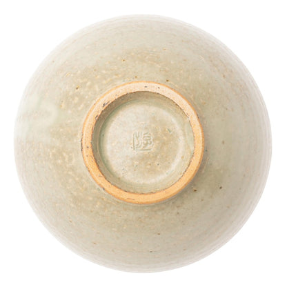 Marui Seito Shigaraki Ware Hachimon Matcha Tea Bowl Approx. 12cm Diameter, White Glaze Cream MR-3-4117