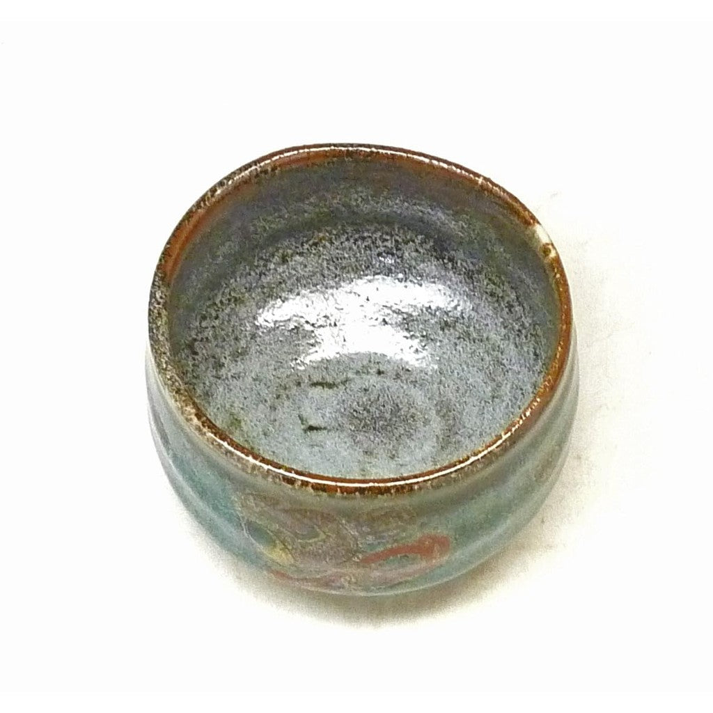 Kutani Matcha Bowl, Hozan, Green Glaze