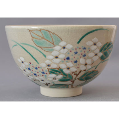 Kyoto Ware Seihō, Matcha Bowl Hydrangea K2-6
