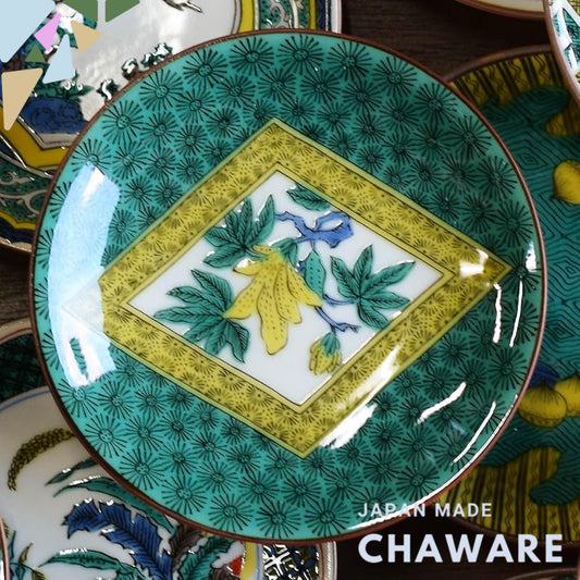 Plate Stylish Kutani Ware Masterpiece Small Plate Old Kutani Aote Buddha Hand Pattern Side Plate Serving Dish Brand Japa