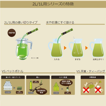 AGF Professional Gyokuro Powdered Green Tea, Makes 2L, 10-Pack