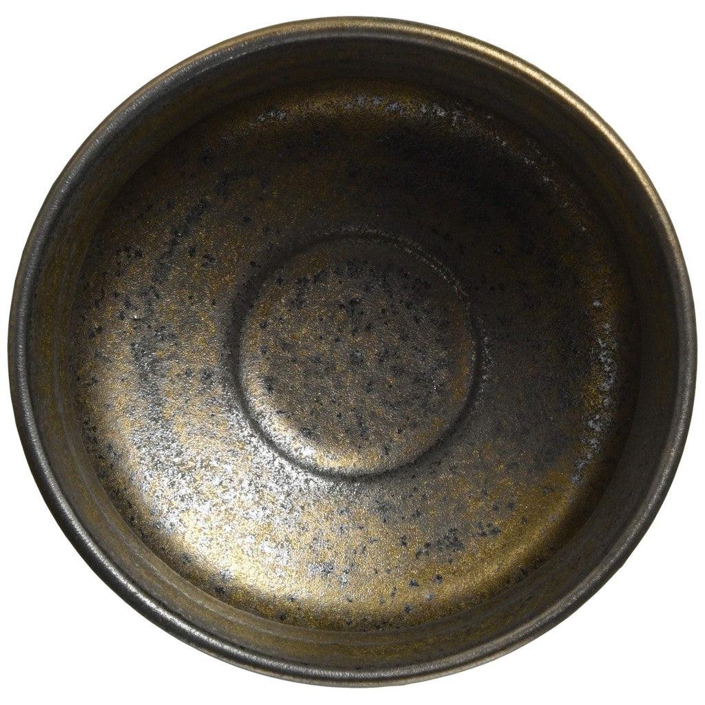 Mino Ware Matcha Bowl, Pestle Shape, Polished Black, Made in Japan, 505-27