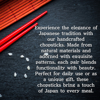 Elegant Pair of Japanese-Style Couple's Chopsticks - Perfect Gift for Weddings and Anniversaries - Dishwasher Safe - 23cm with Exquisite Finish (Black/White) in Luxury Box