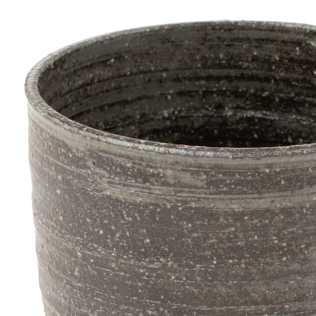 Marui Seito Shigaraki Ware Hechimon Matcha Tea Bowl Approximately 11 cm in diameter Black Steel Brown MR-3-4119