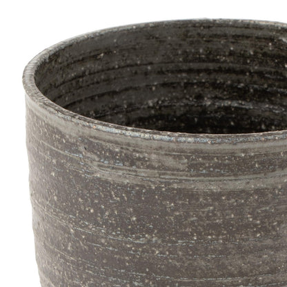 Marui Seito Shigaraki Ware Hechimon Matcha Tea Bowl Approximately 11 cm in diameter Black Steel Brown MR-3-4119