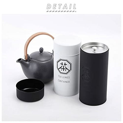 Nankai Tsusho Roksan Tea Canister BK Size: Approx. φ7.5 H15.5 0708-002