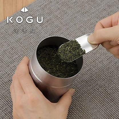 KOGU Tea Tools Tea Spoon Tea Mi [Made in Japan] Small, Compact, Fits in Small Tea Canister, Stainless Steel with Matte Finish, Dishwasher Safe, for Tea Leaves, Black Tea, Tsubame Sanjo, 44111, Gift for Birthdays, Anniversaries, Mother's Day, Shimojima Kip