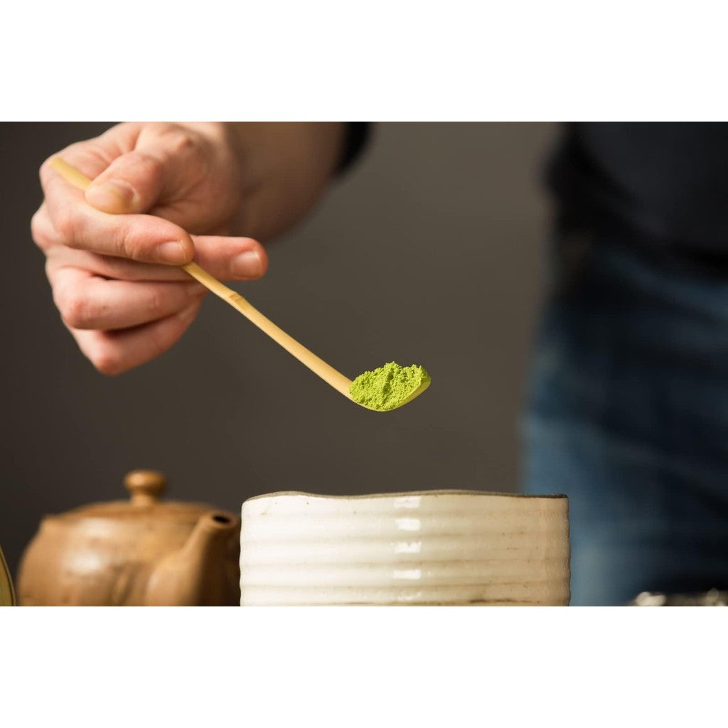 LONNEA Chashaku (Tea Scoop) Carbonized Bamboo Tea Utensil Bamboo Tea Scoop Teaspoon for Matcha Powder Scoop Natural Bamboo Tea Equipment Matcha Scoop Tea Ceremony Accessory (Chashaku - Brown - Set of 2)