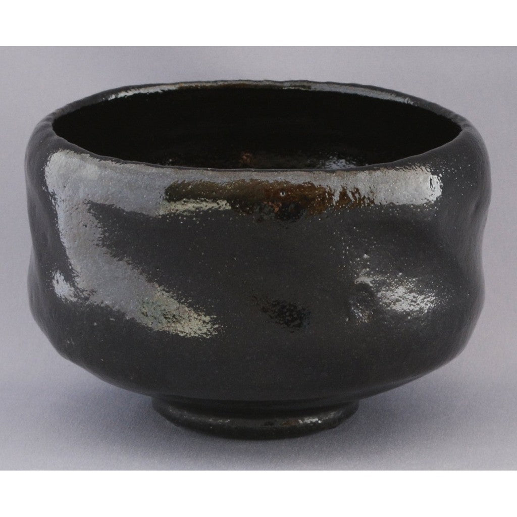 Kyoto Ware, Kiyomizu Ware, Shoraku Kiln, High Matcha Bowl, Black Raku, K4-1 Black