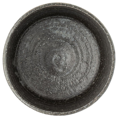 Marui Seito Shigaraki Ware Hechimon Matcha Tea Bowl Approximately 11 cm in diameter Black Steel Brown MR-3-4119