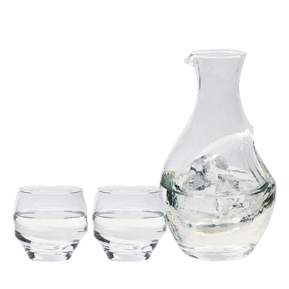 【made in japan】
Eastern Sasaki Glass Sake Chilled Set, Sake Glass Collection, Complete Sake Utensils, Boxed, Made in Japan, Dishwasher Safe, Clear, 3-Piece Set, Father's Day G604-M79 (Carafe) 300ml × 1, (Cup) 100ml × 2