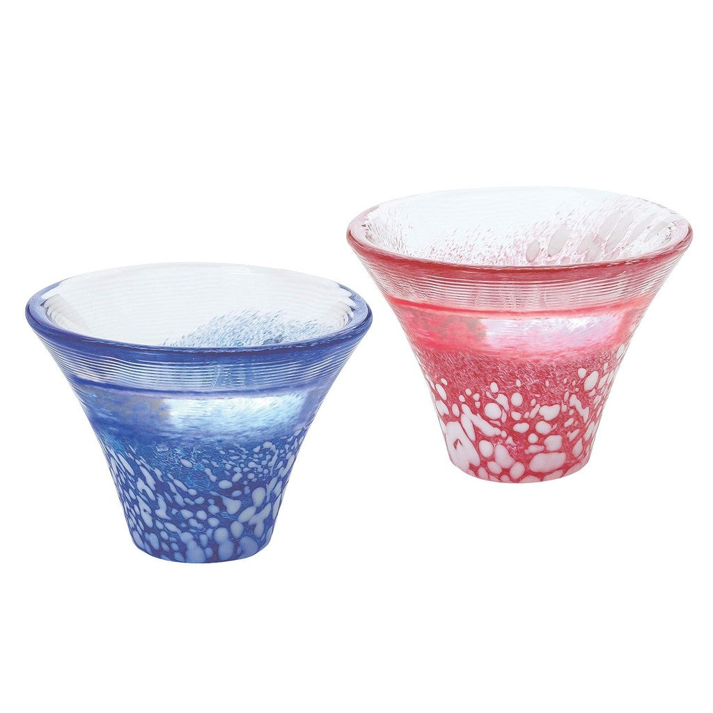 Toyo Sasaki Glass Cold Sake Glass Pair, Shofuku Cup, Mount Fuji Sake Cup Set, Made in Japan
