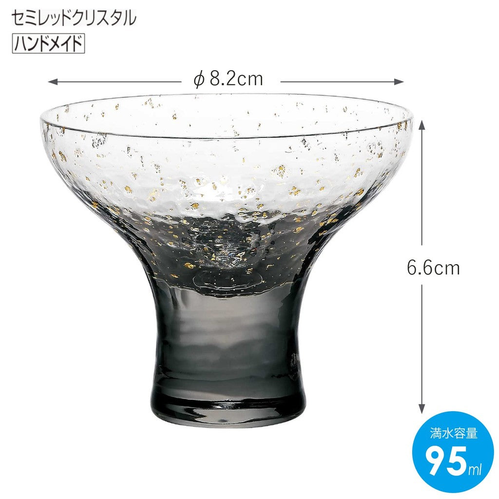 Toyo Sasaki Glass Edo Glass Yachiyo Kiln Takadai Cup Rikyū Nezumi 95ml Made in Japan Sake Cup Sake Glass Glass Gift Present Offering Respect for the Aged Day Father's Day Mother's Day Birthday 10366LSM
