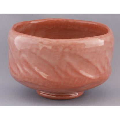 Kyoto pottery, Kyo-yaki, Seiryu-yaki, Shoraku kiln, upper matcha bowl, Akara style K4-1 red.