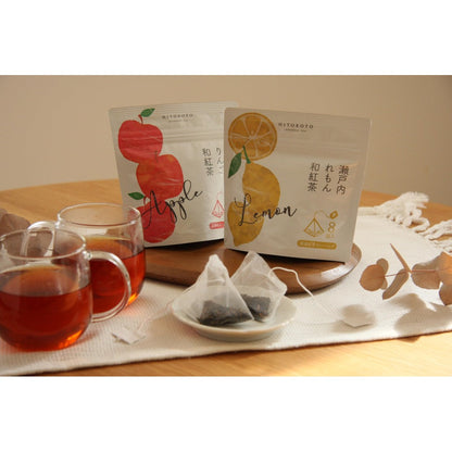 Kanei Ichigon Tea Variety Pack: Japanese Black Tea with Aomori Apple & Setouchi Lemon (2g x 8)