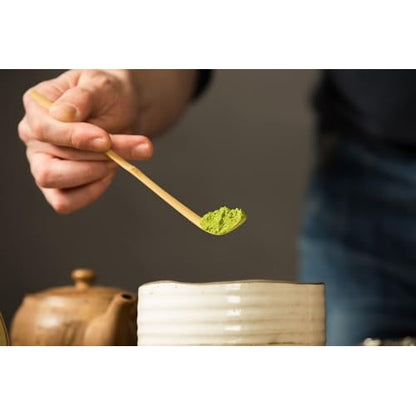 LONNEA Bamboo Chashaku Tea Scoop - Bamboo Tea Utensil, Tea Spoon for Matcha Powder, Natural Bamboo Tea Tool, Matcha Scoop, Tea Ceremony Accessory (1 piece)
