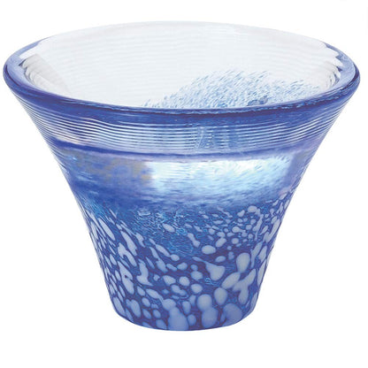 Toyosasaki Glass Cool Sake Glass Blue 35ml Shofukumai Mount Fuji Made in Japan WA516 Blue