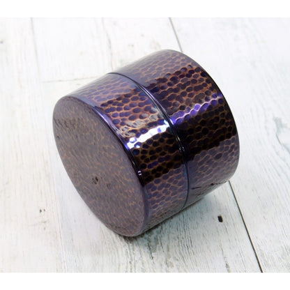 Shinkodo Made in Japan Pure Copper Tea Canister (Large/Medium) with Hammered Finish and Gift Wrapping Available