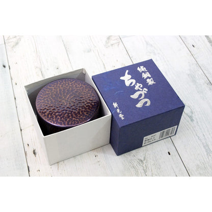 Shinkodo Made in Japan Pure Copper Tea Canister (Large/Medium) with Hammered Finish and Gift Wrapping Available