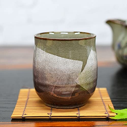 "Waza no Kura Kutani Ware Tea Cup - Silver Glaze Purple - Pottery Brand Japanese Tableware - Yunomi Chawan - Celebration for the 70th Birthday - Present Gift"