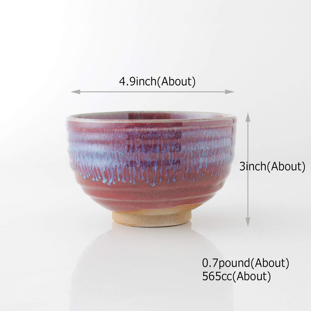 CtoC JAPAN Matcha Bowl: Arita Ware Tsuji-suna Round Matcha Bowl (550cc) Japanese Powdered Green Tea Porcelain Bowl Pottery/Size(cm) Φ12.6x7.7/No:771081