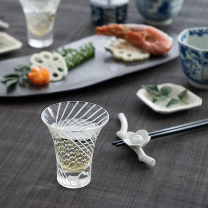 Toyo Sasaki Glass Edo Glass Yachiyo Kiln Cup Snow Viewing Sake 85ml Made in Japan Sake Cup Sake Glass Glass Cup Gift Present Perfect for Respect for the Aged Day Father's Day Mother's Day Birthday 10363
