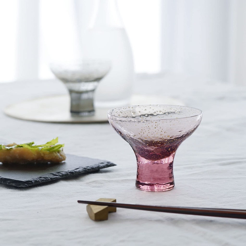 Toyo Sasaki Glass Edo Glass Yachiyo Kiln Takaashi Cup Umemurasaki 95ml Made in Japan Sakeware Gift