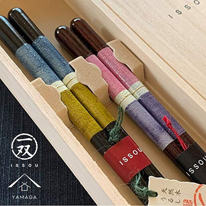 Yamaka Lacquerware Shop Arima Pair Gift Chopsticks Set Made in Japan