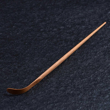 LONNEA Chashaku (Tea Scoop) Carbonized Bamboo Tea Utensil Bamboo Tea Scoop Teaspoon for Matcha Powder Scoop Natural Bamboo Tea Equipment Matcha Scoop Tea Ceremony Accessory (Chashaku - Brown - Set of 2)