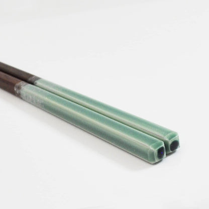 Set of Two Japanese Couple's Chopsticks with Lacquer Finish, Includes Paulownia Box and Chopstick Rests - Cherry Blossom / Hono / Hanabana Design, Made in Japan